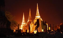 Night view of Ayutthaya