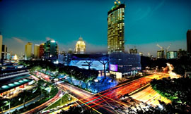 night view of orchard road